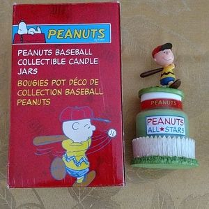 New Peanuts Baseball Collectible Candle Jar